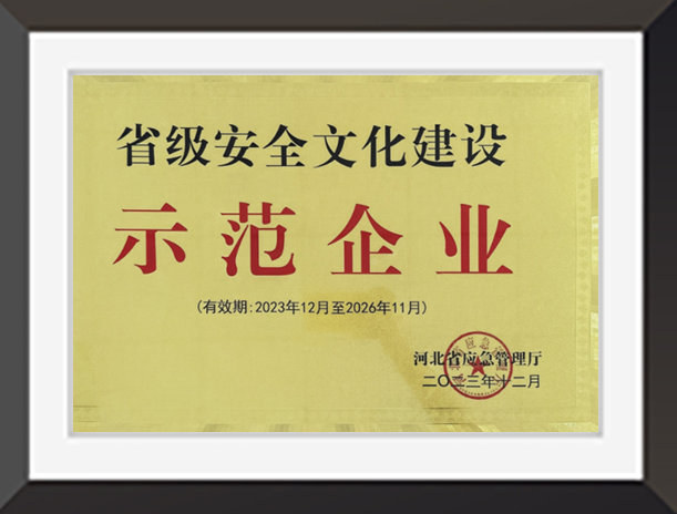 省級安全文化建設示范企業