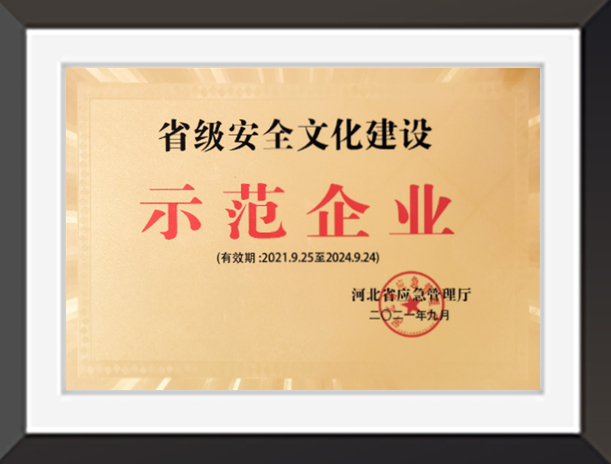 省級安全文化建設示范企業